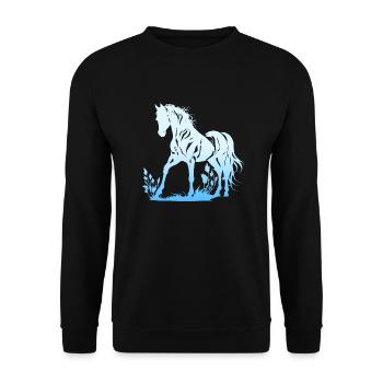 Cowboy Funny Cowboy Hat Wild Western Rodeo Texas - Unisex Sweatshirt - black - Front - Alina (178cm) & Michal (187cm)
