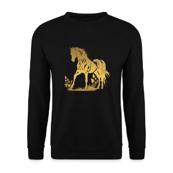 Cowboy Lustiger Cowboyhut Wild Western Rodeo Texas - Unisex Pullover - Schwarz - Vorne - Alina (178cm) & Michal (187cm)