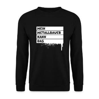 Métallurgiste en tant que profession - Sweat-shirt Unisexe - noir - Devant - Alina (178cm) & Michal (187cm)