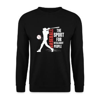 Baseball Le sport pour les gens intelligents Sport Fa - Sweat-shirt Unisexe - noir - Devant - Alina (178cm) & Michal (187cm)