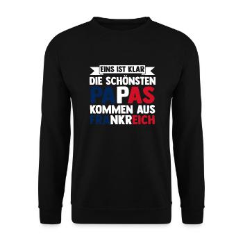 Franzosen Französisch Frankreich - Unisex Pullover - Schwarz - Vorne - Alina (178cm) & Michal (187cm)