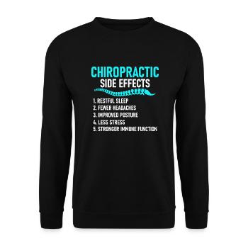 Chiropractic Side Effects Chiropractor Physical Th - Unisex Pullover - Schwarz - Vorne - Alina (178cm) & Michal (187cm)