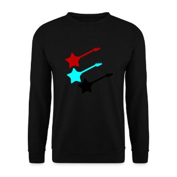 stern gitarren - Unisex Pullover - Schwarz - Vorne - Alina (178cm) & Michal (187cm)