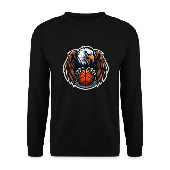 Eagle Basketball Team - Unisex Sweatshirt - black - Front - Alina (178cm) & Michal (187cm)