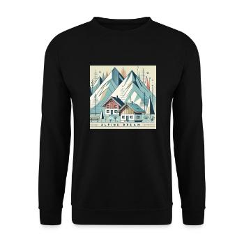 Alpiner Traum - Unisex Pullover - Schwarz - Vorne - Alina (178cm) & Michal (187cm)