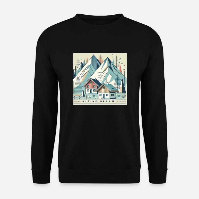 Alpiner Traum - Unisex Pullover - Schwarz