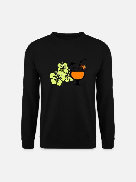 Hawaiian Hibiscus Cocktail - Unisex Sweatshirt - black