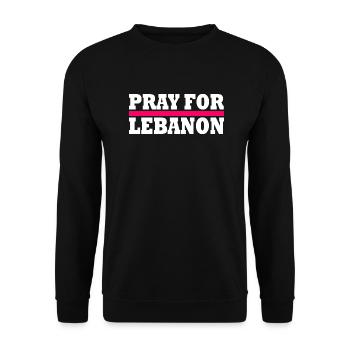 Pray for lebanon - Unisex Sweatshirt - black - Front - Alina (178cm) & Michal (187cm)
