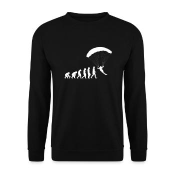 Ski Paragliding Evolution der Menschen Sport - Unisex Pullover - Schwarz - Vorne - Alina (178cm) & Michal (187cm)