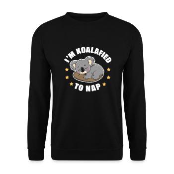 Koala Koala Koala Bear Animal - Unisex Sweatshirt - black - Front - Alina (178cm) & Michal (187cm)