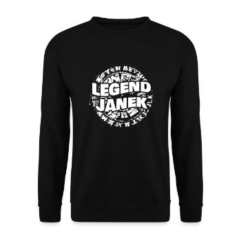 Cadeau pour Janek - Sweat-shirt Unisexe - noir - Devant - Alina (178cm) & Michal (187cm)