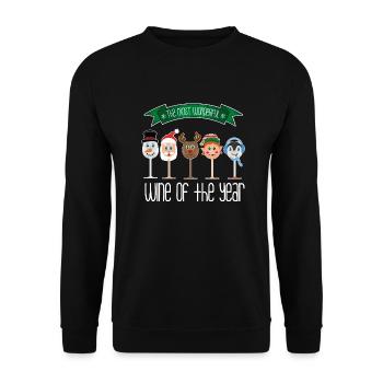 11876 Wonderful Wine Green Full - Unisex Sweatshirt - black - Front - Alina (178cm) & Michal (187cm)