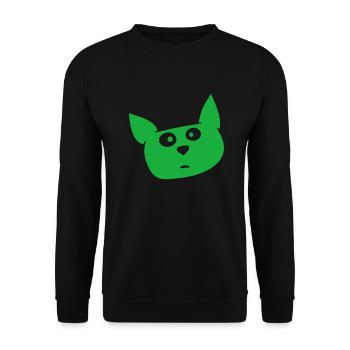 Chat confus à l’air curieux grimace drôle - Sweat-shirt Unisexe - noir - Devant - Alina (178cm) & Michal (187cm)