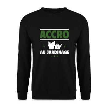 accro au jardinage - Sweat-shirt Unisexe - noir - Devant - Alina (178cm) & Michal (187cm)