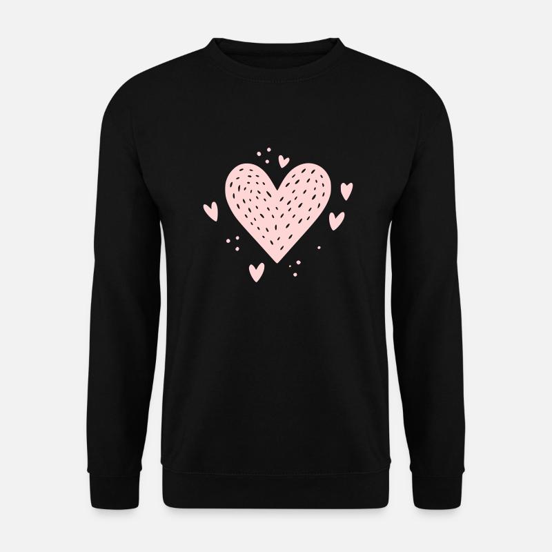 Herz Motiv Herzchen - Unisex Pullover - Schwarz