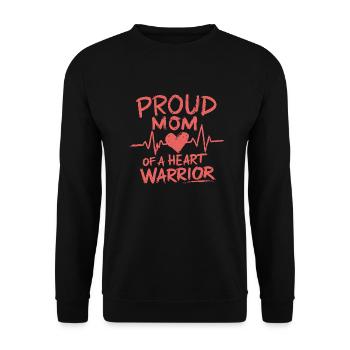 Fière maman d’un combattant cardiaque - Sweat-shirt Unisexe - noir - Devant - Alina (178cm) & Michal (187cm)