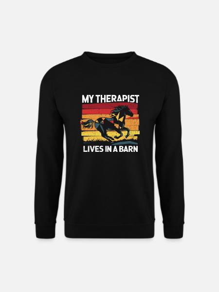 Pferdetherapie für die Seele - Unisex Pullover - Schwarz