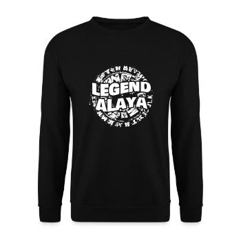 Alaya as a woman - Unisex Sweatshirt - black - Front - Alina (178cm) & Michal (187cm)
