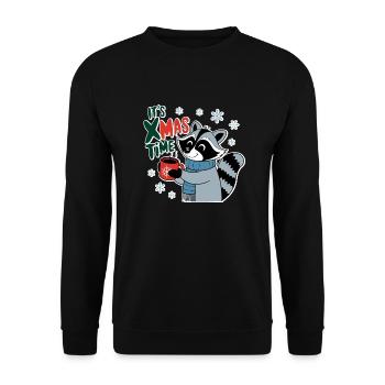 l'instant de noel - hiver mignon - Sweat-shirt Unisexe - noir - Devant - Alina (178cm) & Michal (187cm)