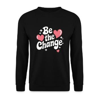 Altruismo Selbstloses Geben Gebende Schulgeist - Unisex Pullover - Schwarz - Vorne - Alina (178cm) & Michal (187cm)