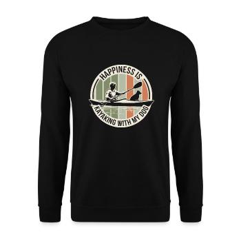 Für abenteuerlustige Hundebesitzer - Unisex Pullover - Schwarz - Vorne - Alina (178cm) & Michal (187cm)