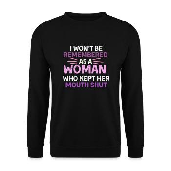 I Woke Up Like This Married Shirt, Just Married Ho - Unisex Pullover - Schwarz - Vorne - Alina (178cm) & Michal (187cm)