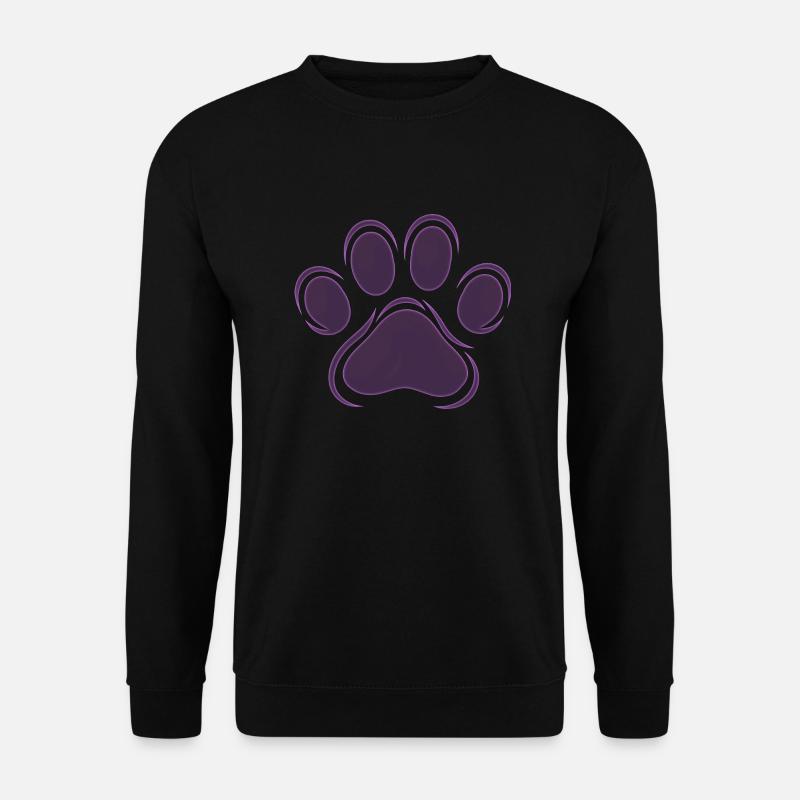 pfote lila - Unisex Pullover - Schwarz