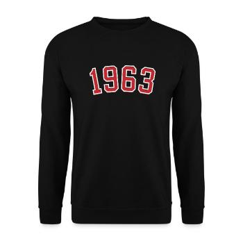 Sport year of birth 1963 - Unisex Sweatshirt - black - Front - Alina (178cm) & Michal (187cm)