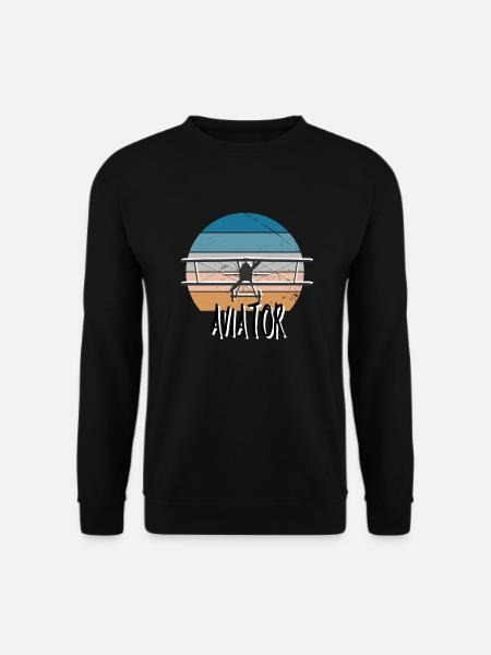 Aviator Flugzeug Pilot Pilotin - Unisex Pullover - Schwarz