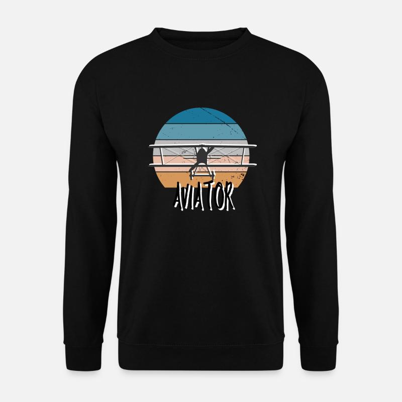 Aviator Airplane Pilot Pilot - Unisex Sweatshirt - black
