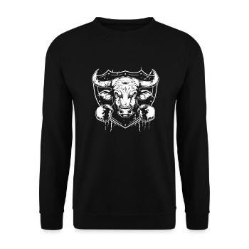 Taureau Taureau Boxer Arts Martiaux MMA - Sweat-shirt Unisexe - noir - Devant - Alina (178cm) & Michal (187cm)