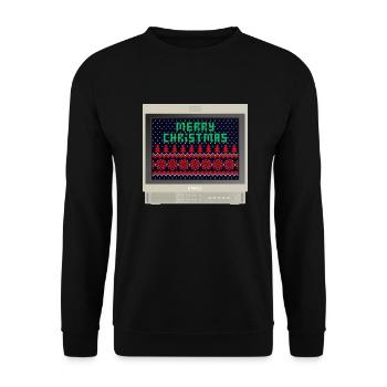 PVM Lover - Merry xmas - Unisex Sweatshirt - black - Front - Alina (178cm) & Michal (187cm)
