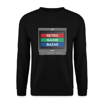 PVM Lover - RetroGameBazar - Unisex Sweatshirt - black - Front - Alina (178cm) & Michal (187cm)