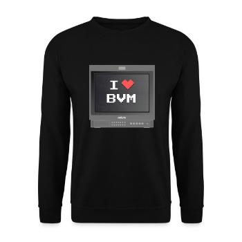 PVM Lover - I love my BVM - Unisex Sweatshirt - black - Front - Alina (178cm) & Michal (187cm)