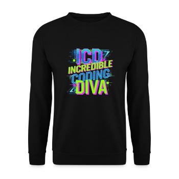Creative minds in medical code - Unisex Sweatshirt - black - Front - Alina (178cm) & Michal (187cm)