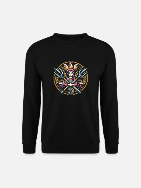 Mädchen vom Dorf Logo - Unisex Pullover - Schwarz