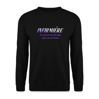 KRANKENSCHWESTER KRANKENSCHWESTER DOKTOR HUMOR DRÖLES - Unisex Pullover - Schwarz - Vorne - Alina (178cm) & Michal (187cm)