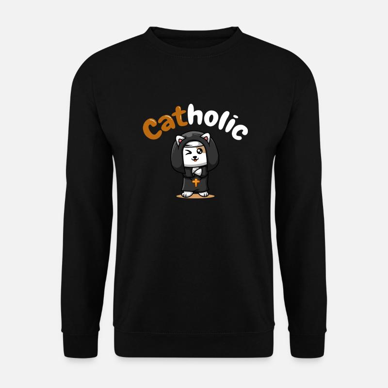 Catholic Katzentshirt Lustig Geschenk - Unisex Pullover - Schwarz