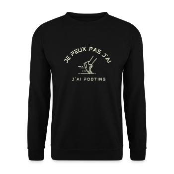 Je peux pas j'ai footing - Sweat-shirt Unisexe - noir - Devant - Alina (178cm) & Michal (187cm)