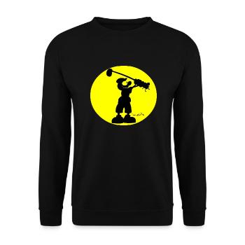Golfer - Unisex Pullover - Schwarz - Vorne - Alina (178cm) & Michal (187cm)