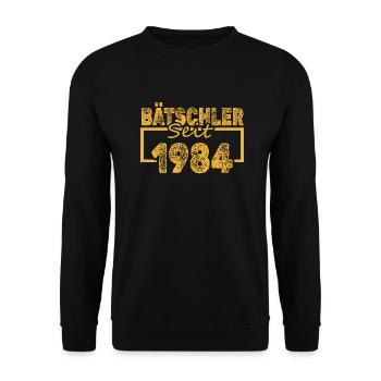 Bätscheler 1984 - Sweat-shirt Unisexe - noir - Devant - Alina (178cm) & Michal (187cm)