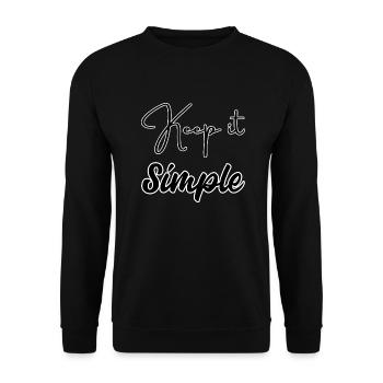 Keep it Simple - Unisex Sweatshirt - black - Front - Alina (178cm) & Michal (187cm)