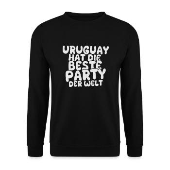 Holiday destination Uruguay - Unisex Sweatshirt - black - Front - Alina (178cm) & Michal (187cm)