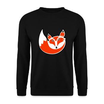 Renard roux Forêt sauvage Animal Cool Logo Icône - Sweat-shirt Unisexe - noir - Devant - Alina (178cm) & Michal (187cm)