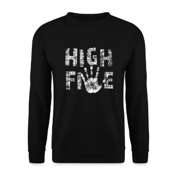 High Five - Unisex Pullover - Schwarz - Vorne - Alina (178cm) & Michal (187cm)