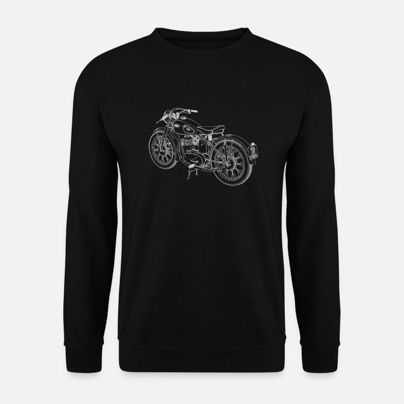 Motorrad Skizze - Unisex Pullover - Schwarz
