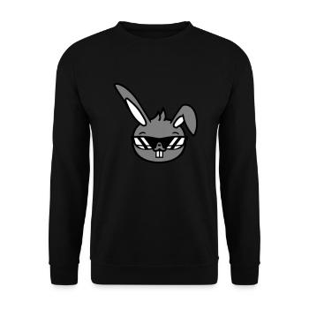 Hase Sonnenbrille Cool Hasenzähne Kaninchen Lustig - Unisex Pullover - Schwarz - Vorne - Alina (178cm) & Michal (187cm)