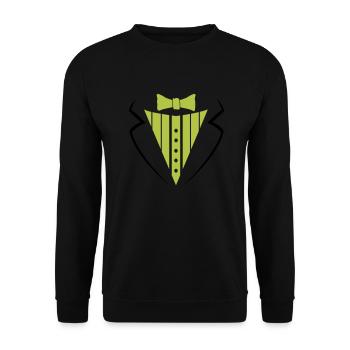 Suit Texedo - Unisex Sweatshirt - black - Front - Alina (178cm) & Michal (187cm)