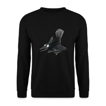 Rabenkrähe 2 - Unisex Pullover - Schwarz - Vorne - Alina (178cm) & Michal (187cm)