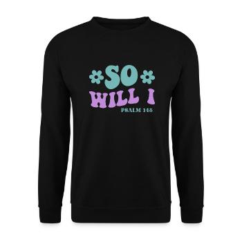 Psalm 148 - Unisex Sweatshirt - black - Front - Alina (178cm) & Michal (187cm)